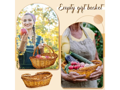 ミニピクニックバスケット 蓋付き 30cm ラタンバスケット 折りたたみ式アウトドア