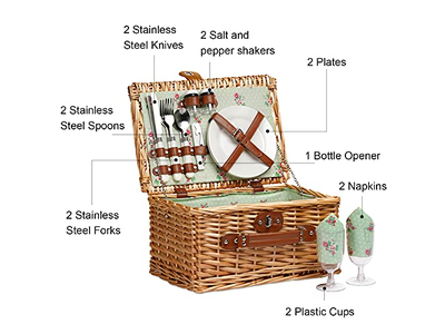 OEM卸売バルクピクニックバスケット丸型ウィッカーバスケットアンティーク木製キッズ