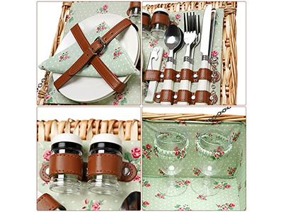 OEM卸売バルクピクニックバスケット丸型ウィッカーバスケットアンティーク木製キッズ