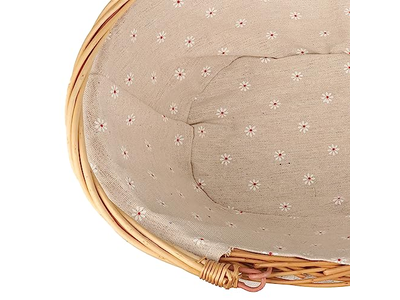 ハンドル付きピクニックバスケットオールホワイトセットおもちゃユニークバスケットカバー