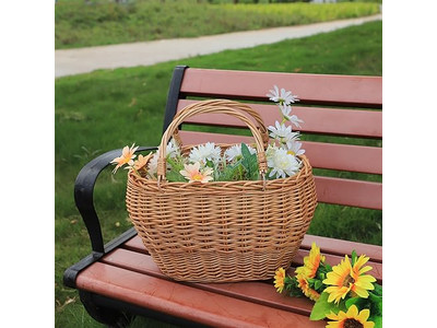 4つのウィッカーピクニックバスケットセット 両面断熱 巨大な保持力