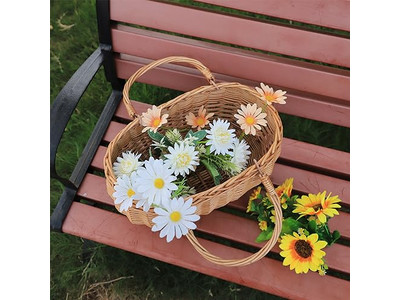 4つのウィッカーピクニックバスケットセット 両面断熱 巨大な保持力