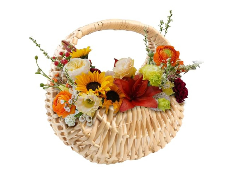 ストローギフトバスケット ピクニックサプライヤー グリーン手織りベビーファミリー用品