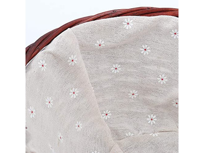 4人用ウィッカーピクニックバスケットセット 両側ワインテーブル付き - コンパクトキャンプギフト