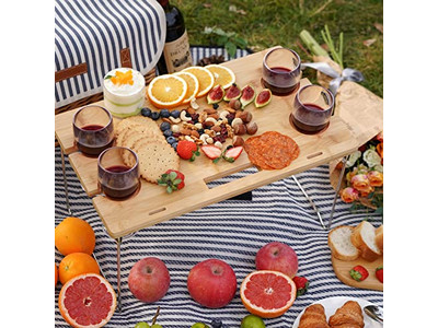 織り木製ピクニックバスケット器具断熱カスタマイズレザーセット2人用安価